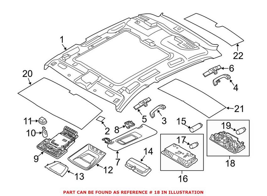 BMW Dome Light - Rear 63319321576